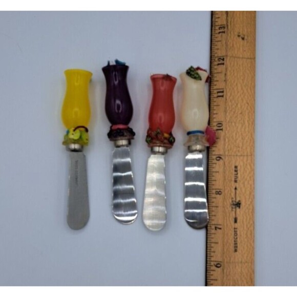 Vintage Resin Spreader Set - Coconut Base Mixed Fruit & Tropical Drink Spreaders - Picture 13 of 16